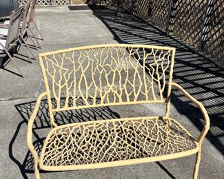 Very well made light steel tree branch two seater love seat