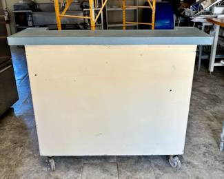 Fiberglass wheeled wet bar 