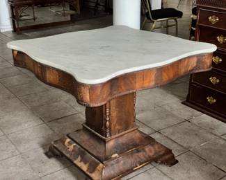 Square Marble top antique table 