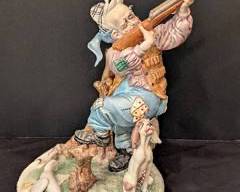 Cacciatore Italian Ceramic Figurine by Tiziano Galli.

Measures 7” wide and 10” high.