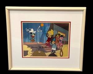The Good, The Bad, The Huckleberry Framed Hanna Barbera Cel.

The frame measures 17” x 19.5”.
