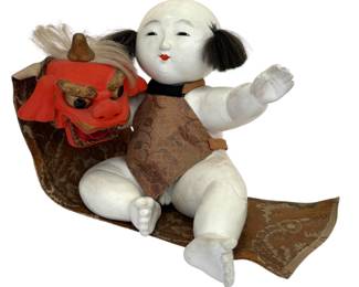 Vintage Japanese Seated Gosno Ningyo Doll 