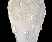Lalique Frosted Glass Giverny Vase 

Measures 11.5" 

Signed on bottom. 