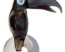 Mid-Century Modern Murano Glass Art Tucan Sculpture by Licio Zanetti