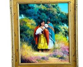 Gold Framed “Friends” Oil on Canvas Painting by Charles H. Pabst.

A colorful nature scene amongst friends! The frame measures 26.5” x 30.5”.
