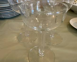 Vintage hallow stem wine glasses
