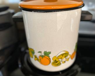 Vintage Enamelware canister