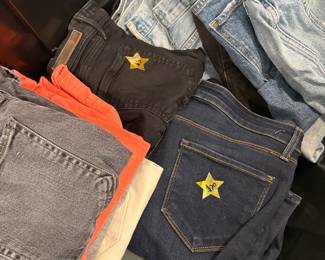 jeans and denim shorts every size in the book! citizen, mother, lagence, agolde, pistola!! current styles that are still sold in stores! 