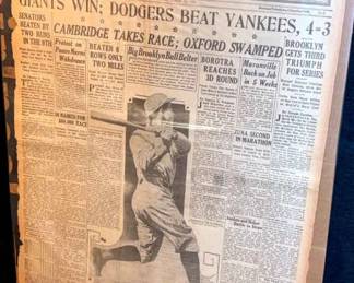 1925 Headlines Giants Win Dodgers Beat Yankees