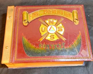 1955 US Naval Station Fire Prevention Contest Binder