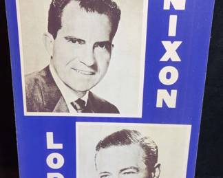 1960 Experience Counts Elect Nixon Lodge Campaign Poster