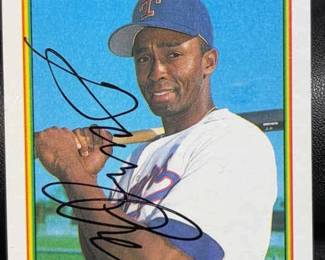 Gary Pettis Signed Baseball Card