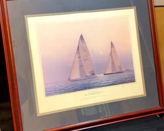Tim Thompson Signed Print The Paintings Of The Americas Cup 