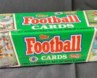 Unopened Topps Football Cards 1991 Complete Set Of 660 Cards 