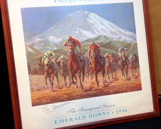1996 Emerald Downs Fred Stone Signed PrintInaugural Season