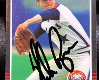 Nolan Ryan Signed Baseball Card