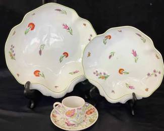 Tiffany Co Tiffany Garden Limoges Shell Serving Bowls  Demitasse