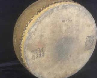 Antique Japan Buddhist Temple Drum