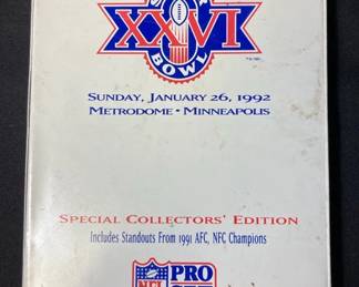 Super Bowl XXVI Special Collectors Edition Cards