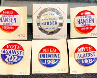 Pinbacks Butler For Congress  Initiatives