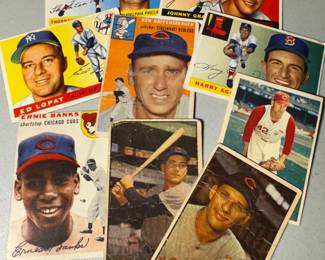 1950's baseball cards - yes, that is a nice Ernie Banks card (ungraded)