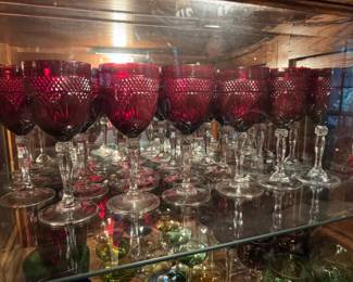 Ruby Vintage goblets
