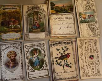 Antique Reward of Merit school awards c. 1830-1880