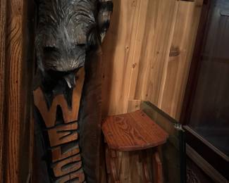 Raccoon Welcome Sign