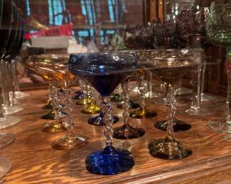 Vintage cocktail glass sets