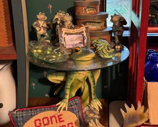 Frog figurines and decor