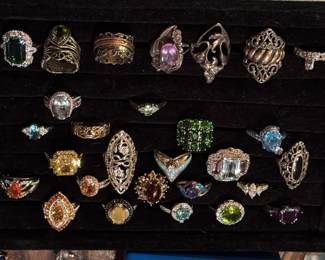 Just some of the silver rings