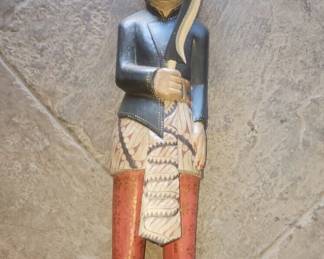 brw9006 Wooden Indonesian Soldier Holding a Sword