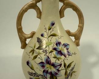 Antique Pottery Vase With Markings 1353 K