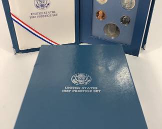 1987 U.S. Prestige Proof Set Constitution Bicentennial Silver Dollar COA