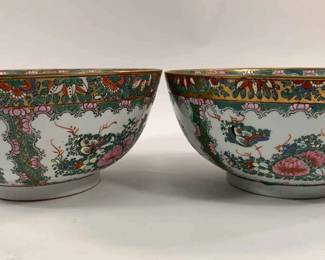 Canton Chinese Porcelain Punch Bowl