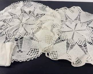Lace Cutwork Embroidery Doilies Napkins Runners