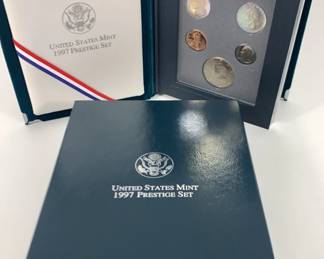 07 1997 U.S. Mint Prestige Proof Set Botanic Garden Commemorative Coins 6 Coins with COA Box