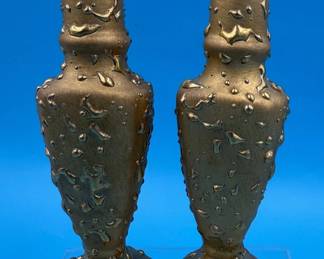 MCM Weeping Gold Salt And Pepper Shakers