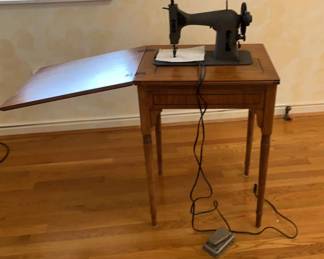 Kenmore HeavyDuty Sewing Machine in Wooden Cabinet MidCentury