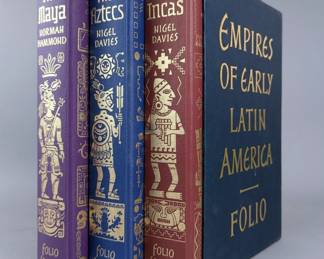 Empires Of Early Latin America Folio, Includes 'The Maya' By Norman Hammond, 'The Aztecs' By Nigel Davies, And 'The Incas' By Nigel Davies, 10.5" x 7" x 5.125" 
