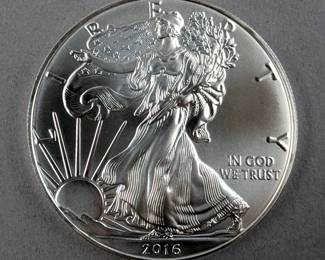 2016 $1 American 1oz. Silver Eagle Coin, .999 Fine 