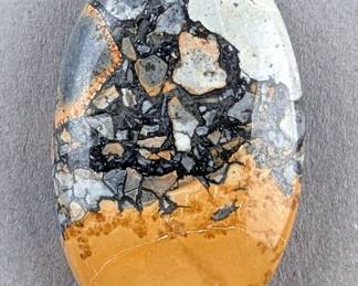 Maligano Jasper Cabochon With Display Box, 44.25 Carat, Box Measures 2.75" x 2.75" 