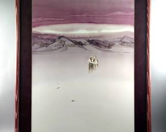 Michael Atkinson 'Western Majestic' Print, Framed Under Glass, Frame Measures 40.25" x 31", Print Measures 32.5" x 23.5" 