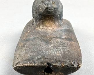 Native American Indian Carved Animal Pipe, 4.25" x 1.5" 