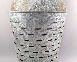 Wall Mounted Hanging Metal Olive Basket, 22.25" Tall 