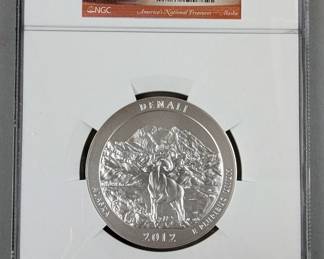 2012 P 5oz. Silver 25c America's National Treasures - Alaska Denali Coin, SP 70 