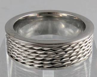 Metal Ring With Twisted Wire Wrap - 8mm - Size 10 