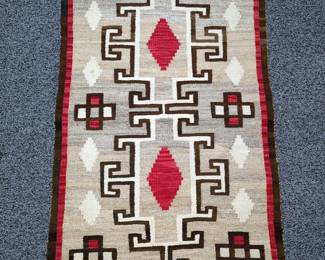 Vintage Navajo Rug, 62.5" x 37.5" 