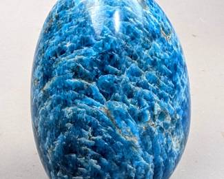 Polished Blue Apatite Mineral Specimen, 3.75" Tall 