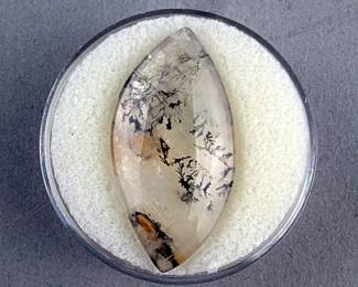 Polished Dendritic Quartz Cabochon, 21.10 Carat 